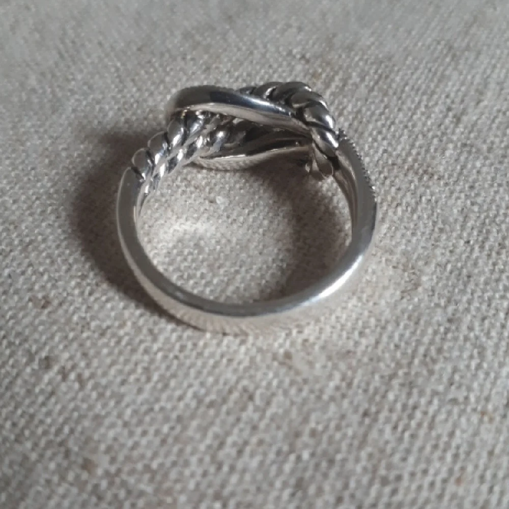 Marc Sterling Silver & Marcasite Twisted Rope Ring - Picture 3 of 9